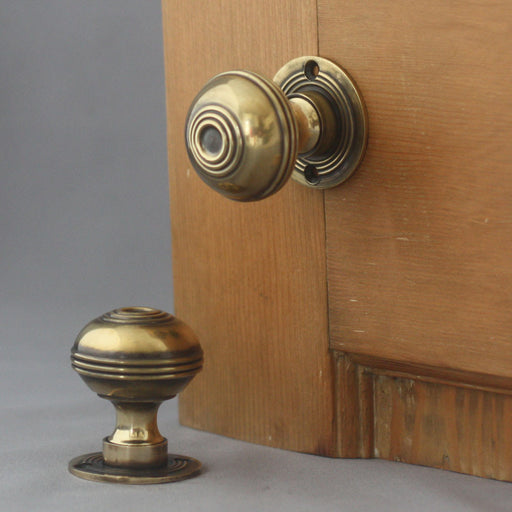 Infinity Decor Solid Brass Georgian Rope Design Mortice Door Knobs Set