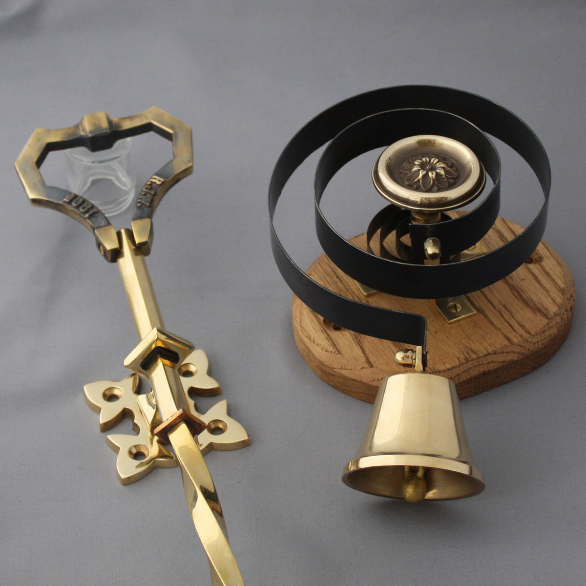 Lichfield Brass Bell Pull & Bell Architectural Decor