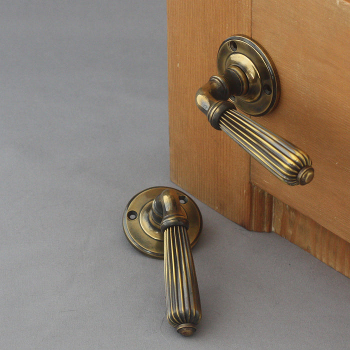 Regency reeded door handles