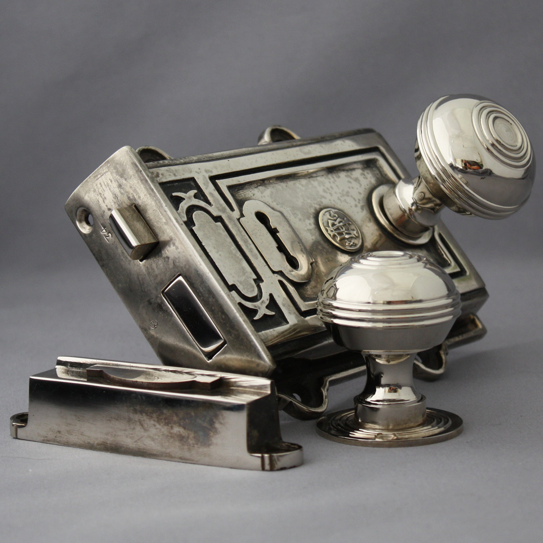 Nickel Davenport Rim Lock | Architectural Decor