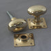 Period Oval Door Knobs with a Square Back Plate